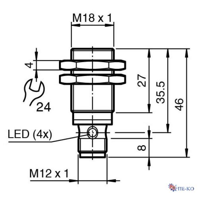 Індуктивний датчик Pepperl+Fuchs NBB8-18GM30-E2-V1