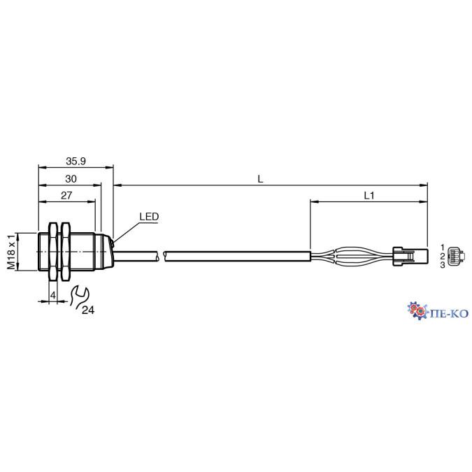 Індуктивний датчик Pepperl+Fuchs NBB8-18GM30-E2-Y0210
