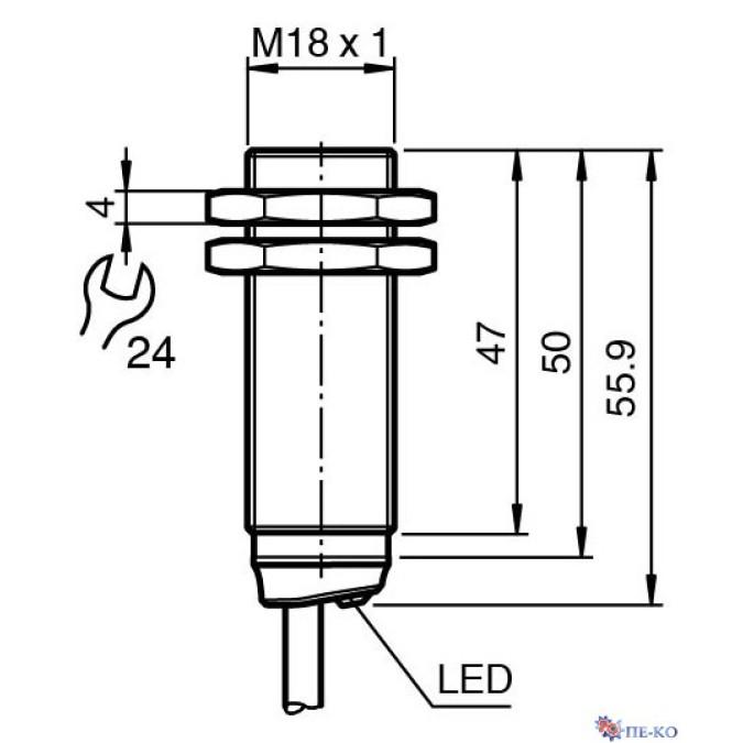 Індуктивний датчик Pepperl+Fuchs NBB8-18GM50-E1-3M
