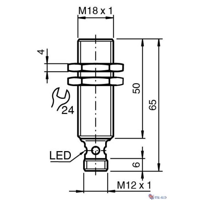 Індуктивний датчик Pepperl+Fuchs NBB8-18GM50-EI-V1-M1