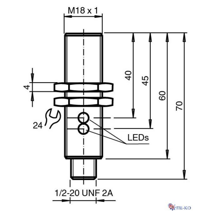 Індуктивний датчик Pepperl+Fuchs NBB8-18GM60-UO-V12