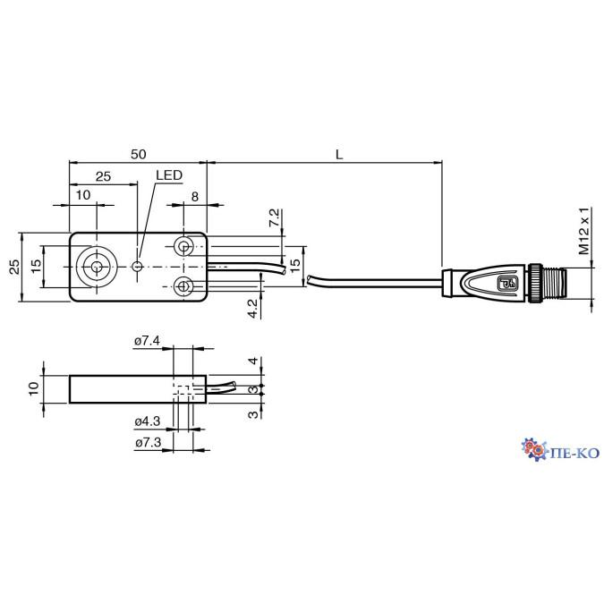 Індуктивний датчик Pepperl+Fuchs NBB8-F33-E2-0,2M-V1