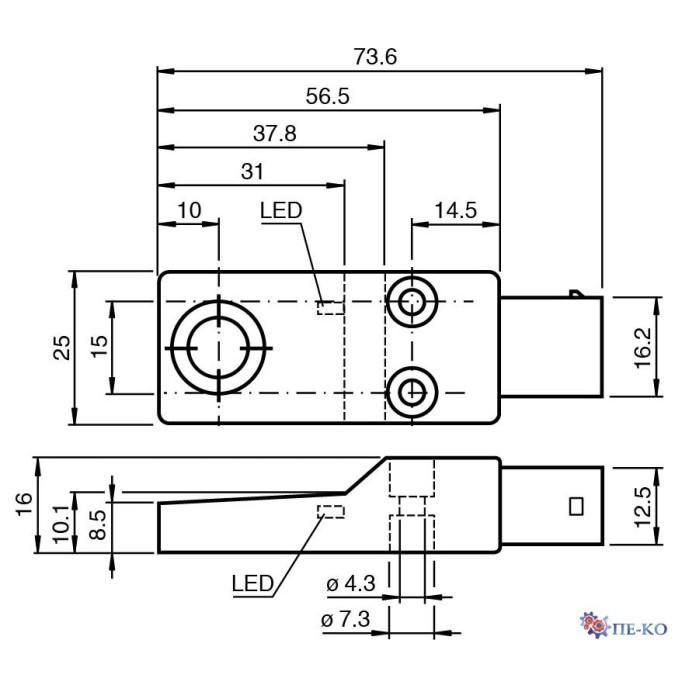 Індуктивний датчик Pepperl+Fuchs NBB8-F33X-E2-AMP