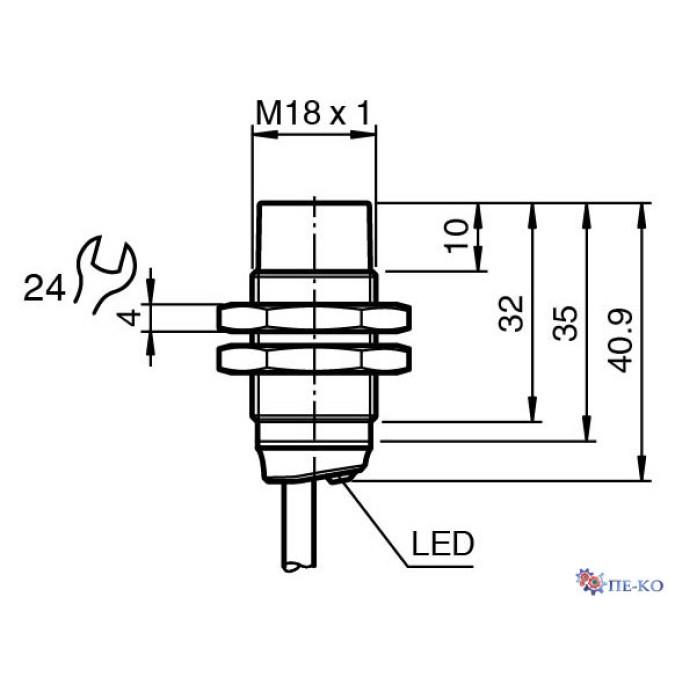 Індуктивний датчик Pepperl+Fuchs NBN12-18GM35-E3-5M