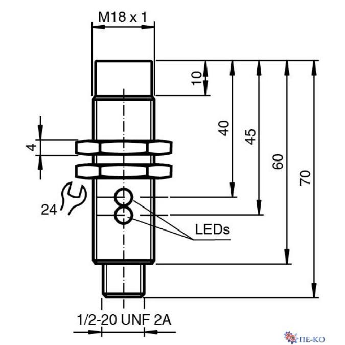 Індуктивний датчик Pepperl+Fuchs NBN15-18GM60-UO-V12