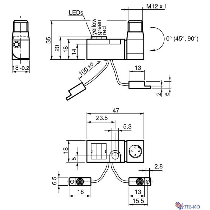 Індуктивний датчик Pepperl+Fuchs NBN2-F583W-100S3-E8-V1
