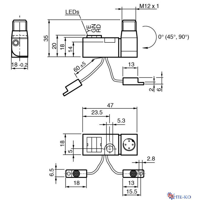 Індуктивний датчик Pepperl+Fuchs NBN2-F583W-60S3-E8-V1