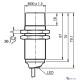 Індуктивний датчик Pepperl+Fuchs NBN25-30GM70-E2-5M
