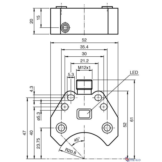 Індуктивний датчик Pepperl+Fuchs NBN3-F25R-E3-V1