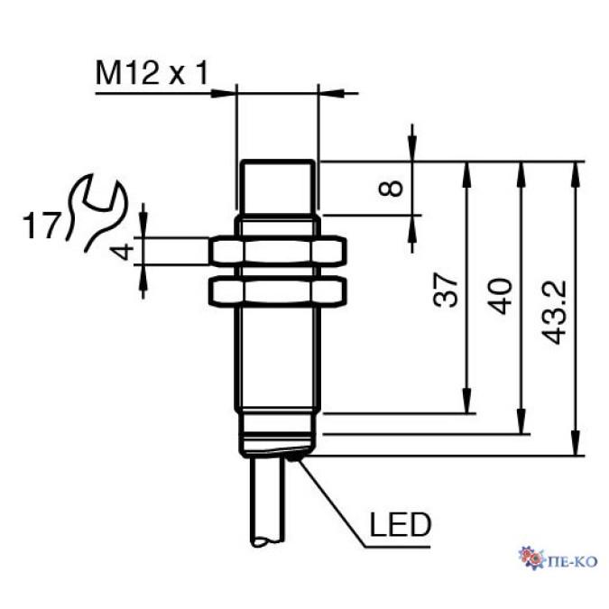 Індуктивний датчик Pepperl+Fuchs NBN4-12GM40-E0-5M