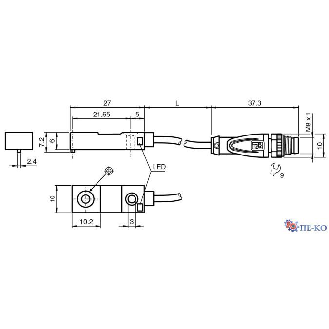 Індуктивний датчик Pepperl+Fuchs NBN4-F29-E3-0,5M-V3
