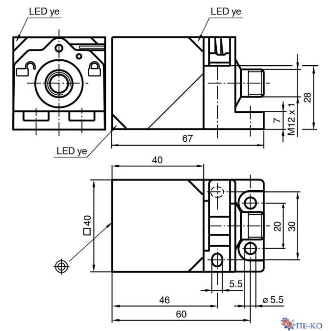 Індуктивний датчик Pepperl+Fuchs NBN40-L2-Z4-V1