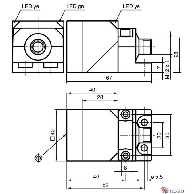 Індуктивний датчик Pepperl+Fuchs NBN40-L3M-A2-C3-V1