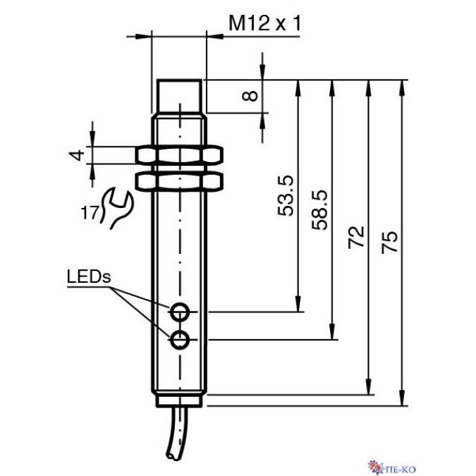 Індуктивний датчик Pepperl+Fuchs NBN8-12GM75-US