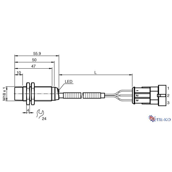 Індуктивний датчик Pepperl+Fuchs NBN8-18GM50-E2-Y0237