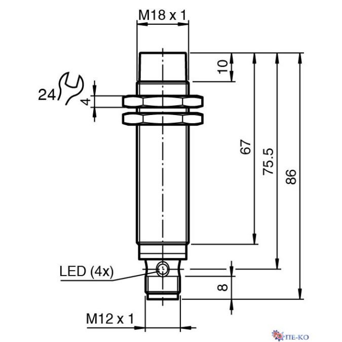 Індуктивний датчик Pepperl+Fuchs NBN8-18GM70-E2-V1