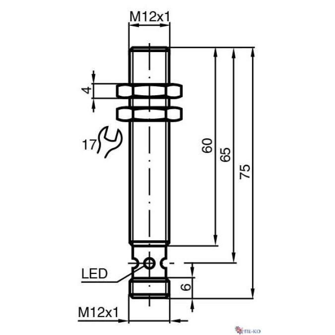 Індуктивний датчик Pepperl+Fuchs NCB4-12GM60-B3-V1