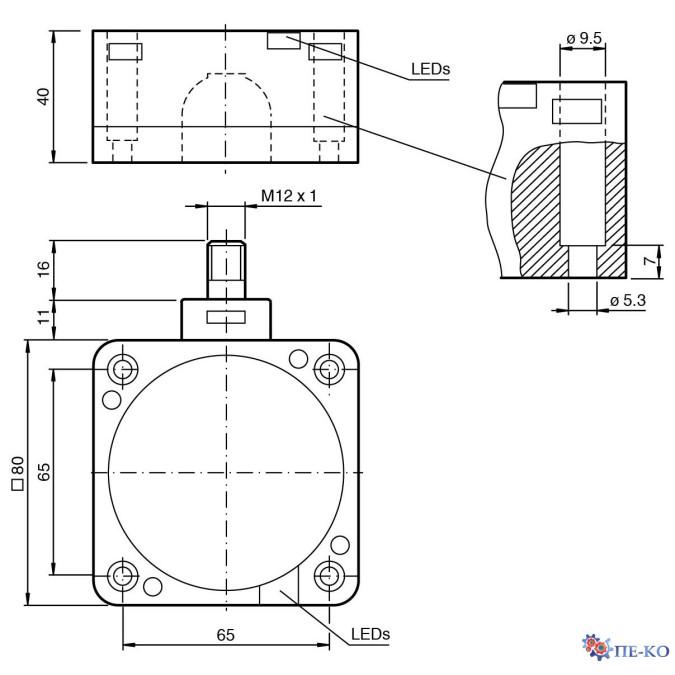 Індуктивний датчик Pepperl+Fuchs NCB40-FP-A2-T-P1-V1