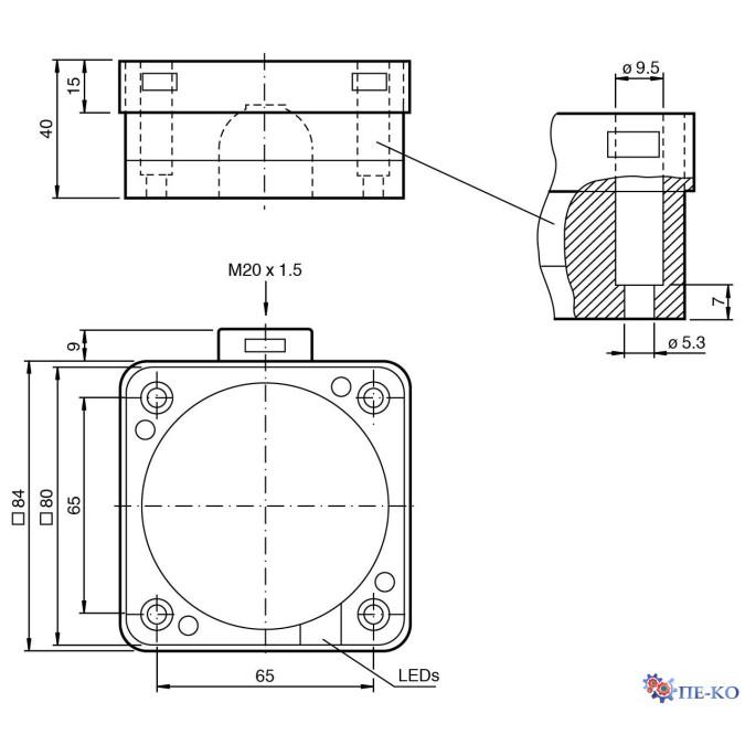 Індуктивний датчик Pepperl+Fuchs NCB50-FP-E2-P1