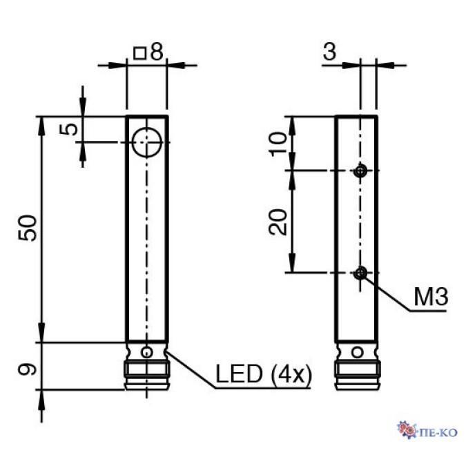 Індуктивний датчик Pepperl+Fuchs NEB3-F41-E1-V3