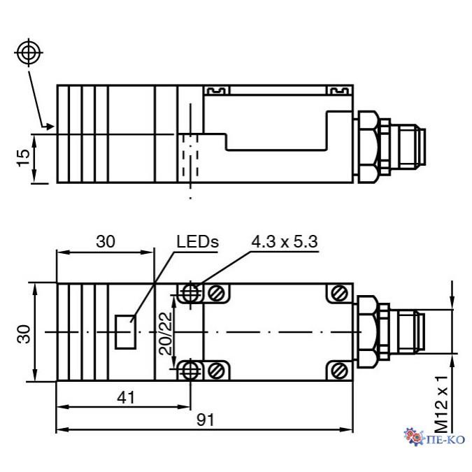 Індуктивний датчик Pepperl+Fuchs NJ15-M1K-A2-V1