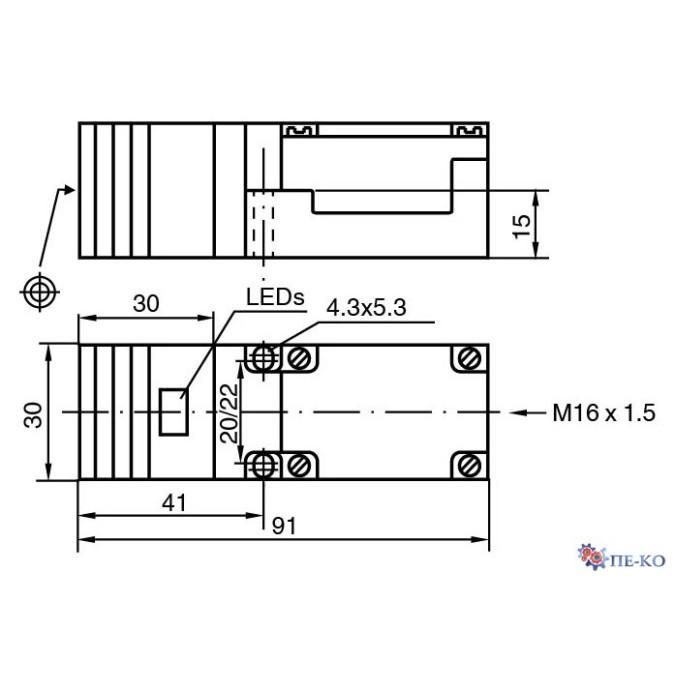 Індуктивний датчик Pepperl+Fuchs NJ15-M1K-A2