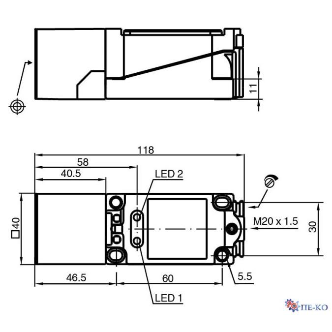 Індуктивний датчик Pepperl+Fuchs NJ15+U1+DW1-1