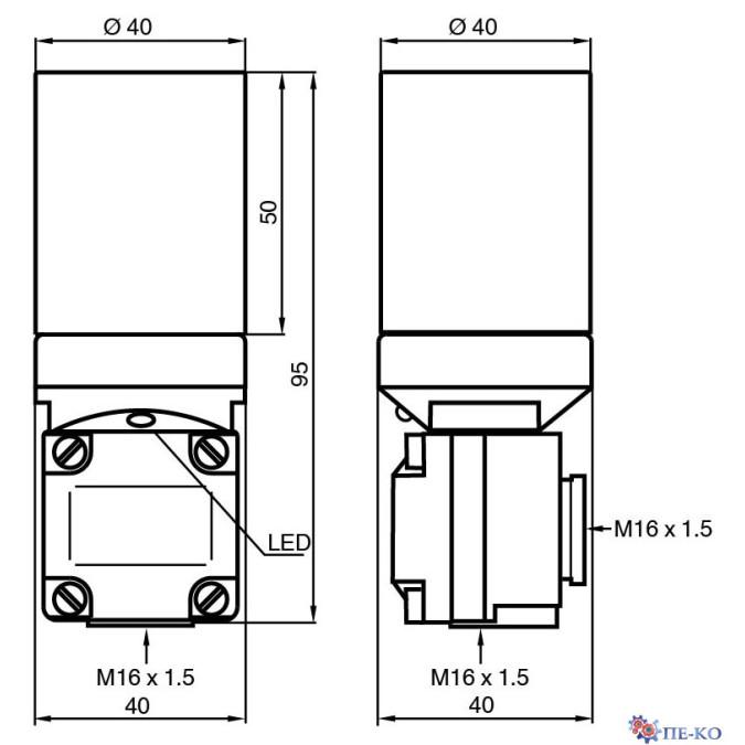 Індуктивний датчик Pepperl+Fuchs NJ20-40-A2