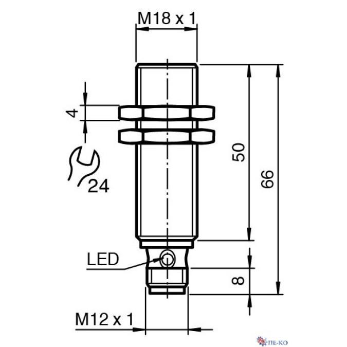 Індуктивний датчик Pepperl+Fuchs NJ5-18GM50-E2-V1-3G-3D