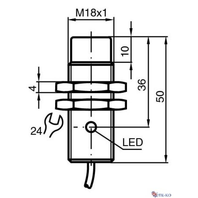 Індуктивний датчик Pepperl+Fuchs NJ8-18GM50-E2