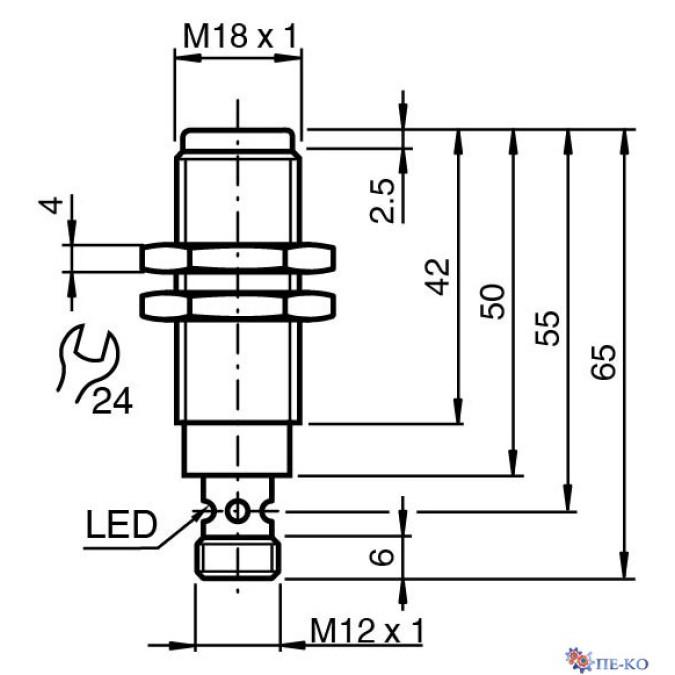Індуктивний датчик Pepperl+Fuchs NMB10-18GM65-E0-V1