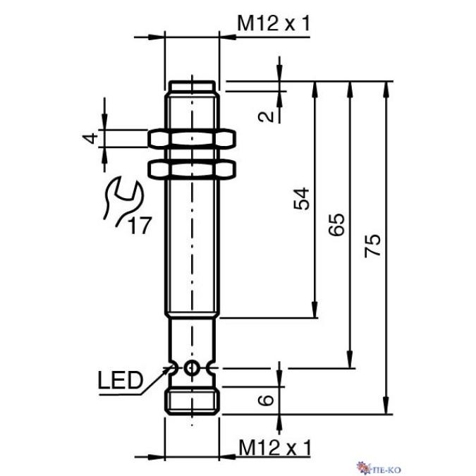 Індуктивний датчик Pepperl+Fuchs NMB2-12GM75-Z0-FE-V1