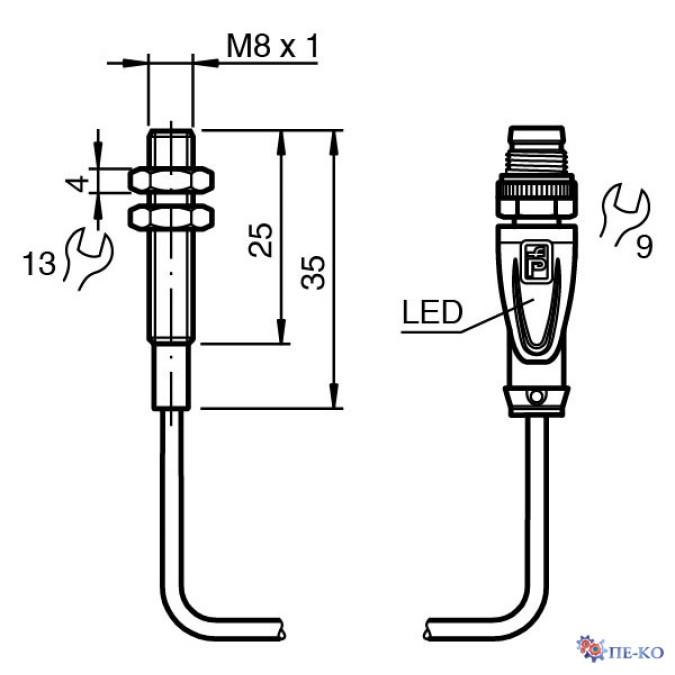 Індуктивний датчик Pepperl+Fuchs NMB3-8GM35-E2-150MM-V3