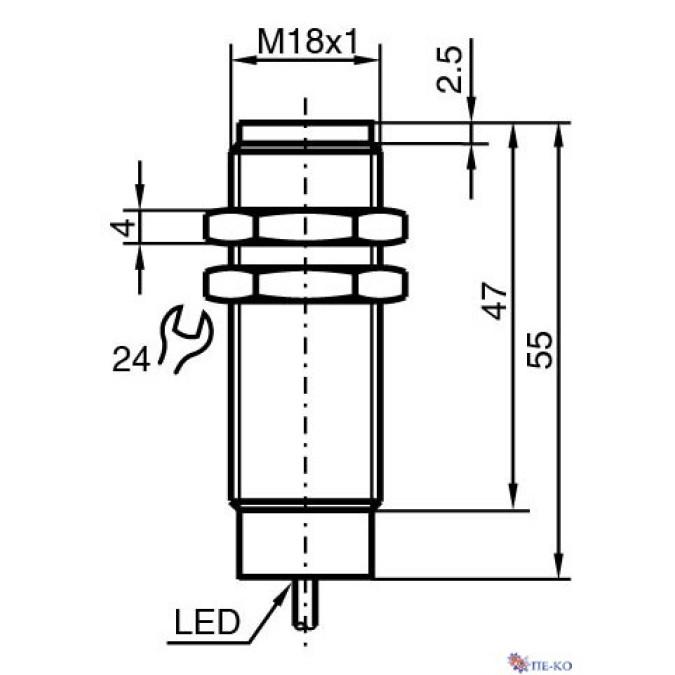 Індуктивний датчик Pepperl+Fuchs NMB5-18GM55-E2-FE-5M