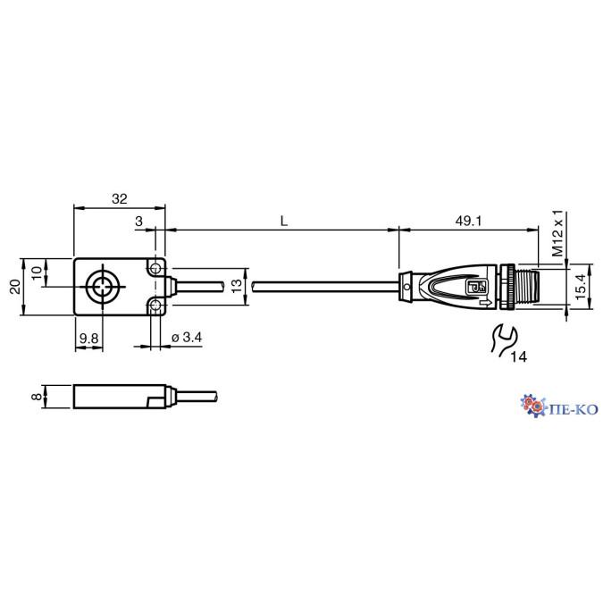 Індуктивний датчик Pepperl+Fuchs NMB6-F104M-E2-C-NFE-200MM-V1
