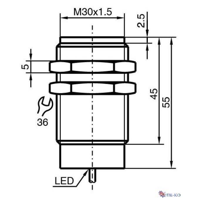 Індуктивний датчик Pepperl+Fuchs NMB8-30GM55-E0-FE