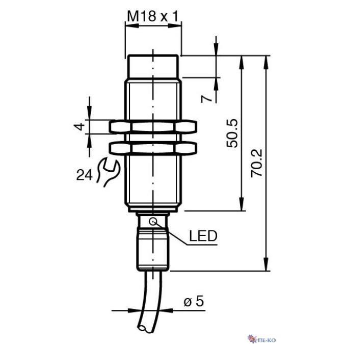 Індуктивний датчик Pepperl+Fuchs NMN20-18GH50-E2