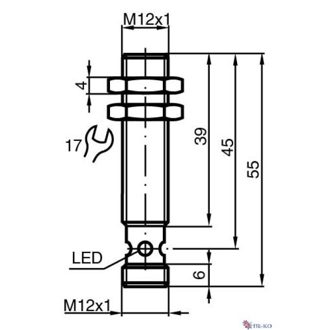 Індуктивний датчик Pepperl+Fuchs NRB4-12GM40-E2-IO-C-V1