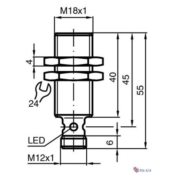 Індуктивний датчик Pepperl+Fuchs NRB5-18GM40-E2-C-V1
