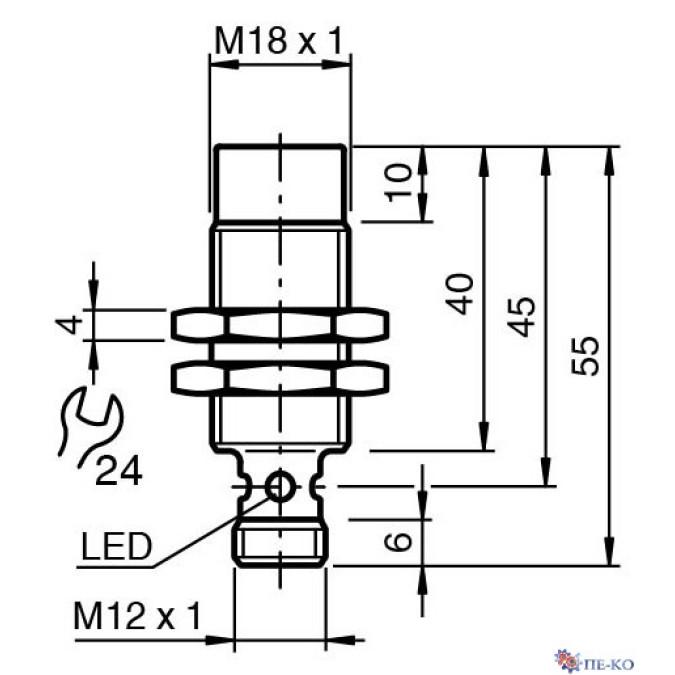 Індуктивний датчик Pepperl+Fuchs NRN15-18GM40-E2-IO-C-V1