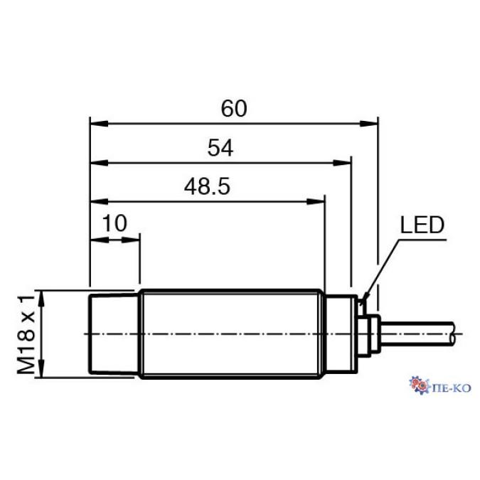 Індуктивний датчик Pepperl+Fuchs NSN8-18GH50-2E2-PUR-S2D2