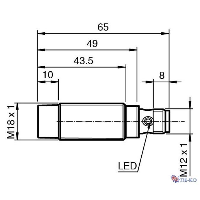 Індуктивний датчик Pepperl+Fuchs NSN8-18GM45-2E2-V1-M1-S2D2