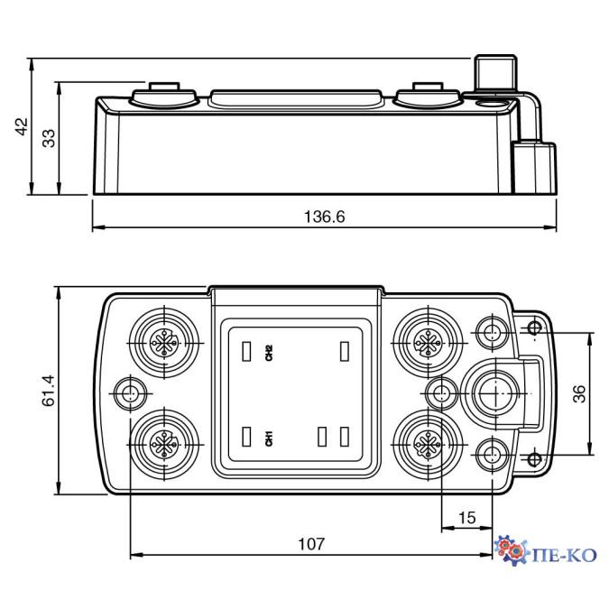 Блок обробки RFID Pepperl+Fuchs IC-KP2-1HB6-V15B