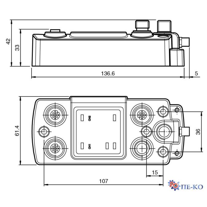 Блок обробки RFID Pepperl+Fuchs IC-KP2-2HB18-2V1
