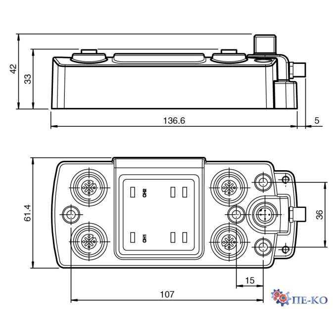 Блок обробки RFID Pepperl+Fuchs IC-KP2-2HB21-2V1D