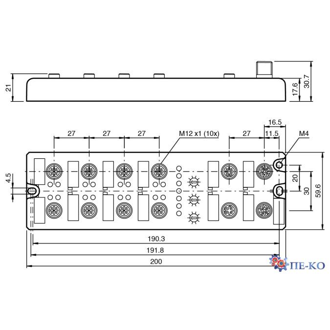 IO-Link майстер Pepperl+Fuchs ICE11-8IOL1-G60L-V1D