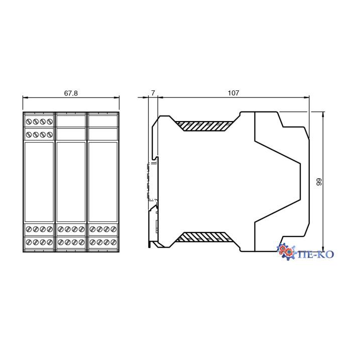 Реле безпеки Pepperl+Fuchs KE5D2-6H/2R-S