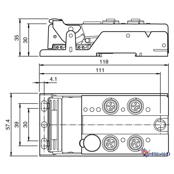 Модуль актуатора AS-Interface Pepperl+Fuchs VAA-4A-G12-EA2L