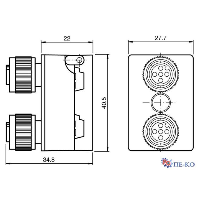 Розгалужувач AS-Interface Pepperl+Fuchs VAZ-2T2-FK-G10-V1