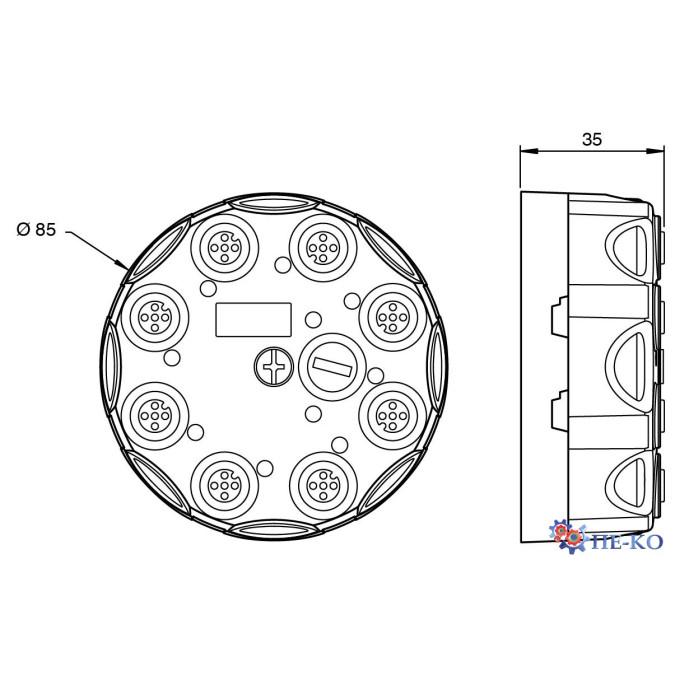 Розгалужувач AS-Interface Pepperl+Fuchs VAZ-2T8-G11-F